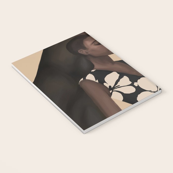 Woman in Bold Print with Black Horse Notebook Gallery Image 3