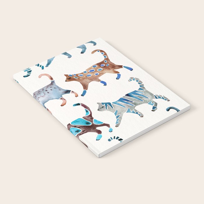 Cat Collection - Blue & Brown Palette Notebook Gallery Image 1