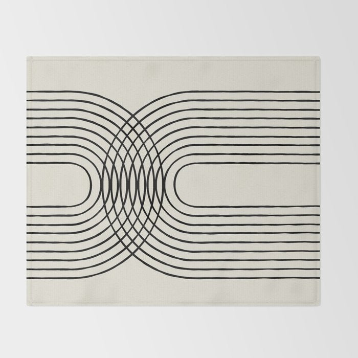 Arch duo 1 Mid century modern Throw Blanket Gallery Image 2