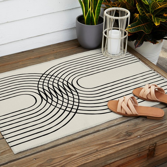 Arch duo 1 Mid century modern Outdoor Rug Gallery Image 2