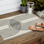 Arch duo 1 Mid century modern Outdoor Rug Gallery Image 2