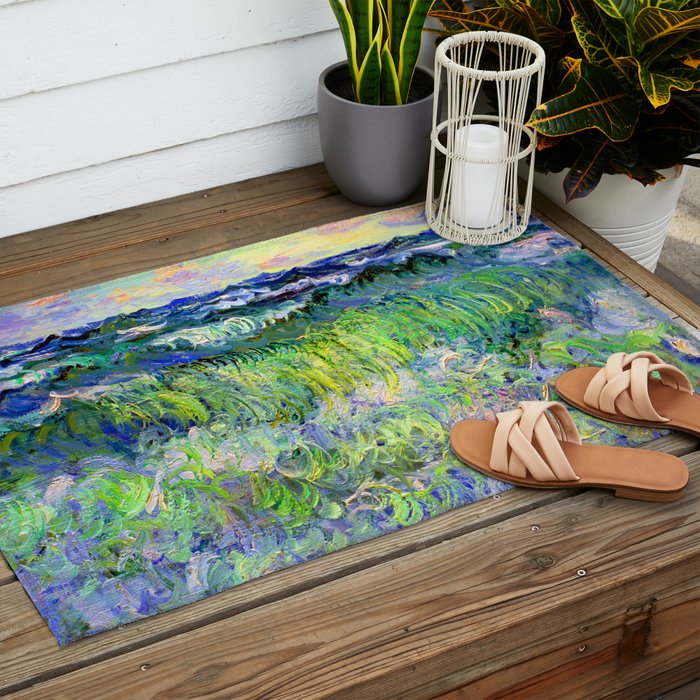 Claude Monet Sea at Pourville Outdoor Rug Gallery Image 2