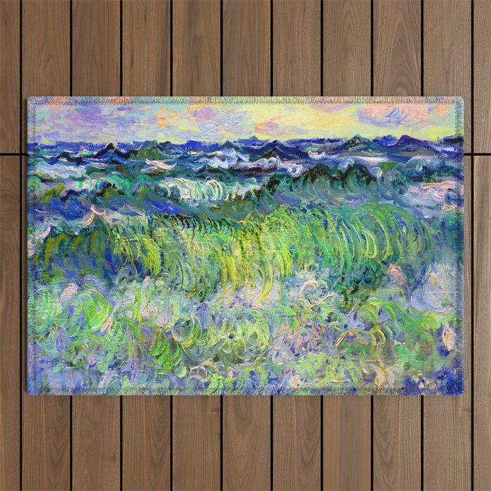 Claude Monet Sea at Pourville Outdoor Rug Gallery Image 1