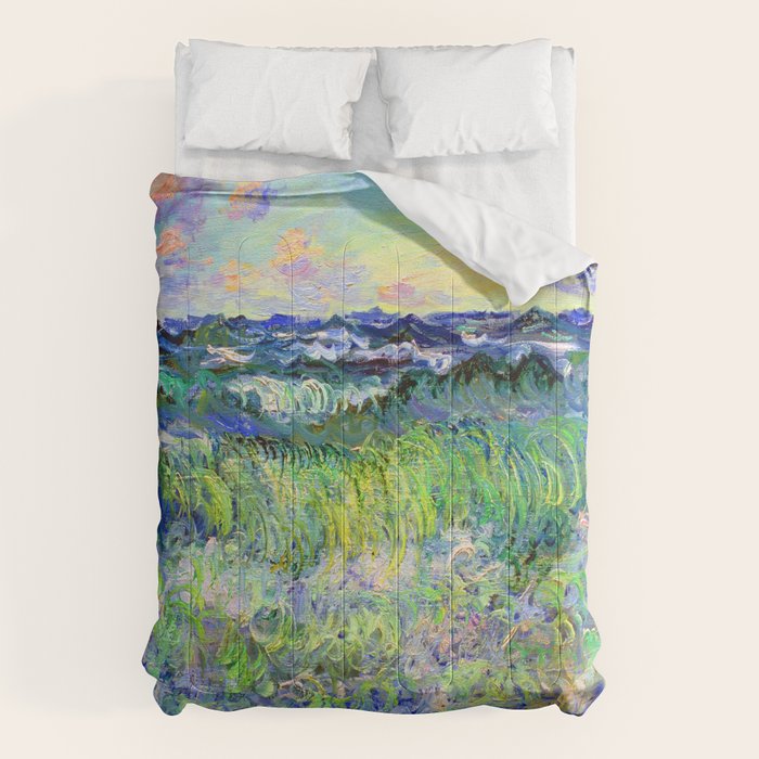 Claude Monet Sea at Pourville Comforter Gallery Image 1