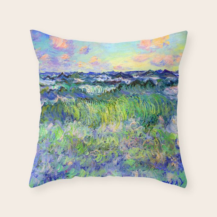 Claude Monet Sea at Pourville Throw Pillow Gallery Image 6