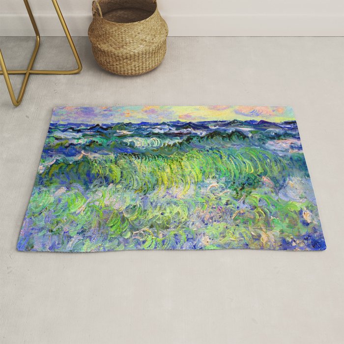 Claude Monet Sea at Pourville Rug Gallery Image 1