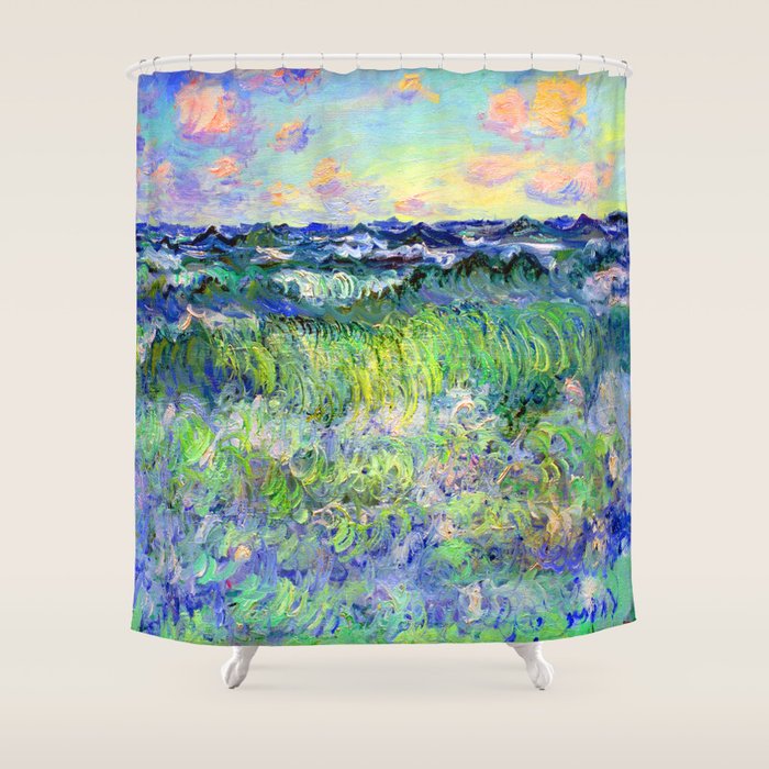 Claude Monet Sea at Pourville Shower Curtain Gallery Image 1