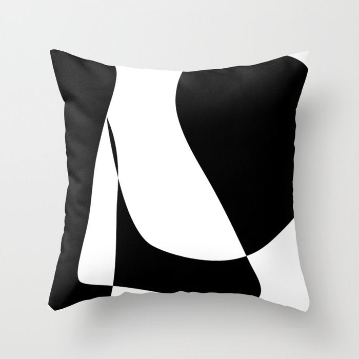 Minimalist Black and White 82 Throw Pillow Gallery Image 6
