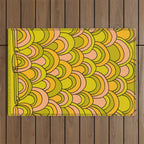 surfboard quiver 70s wallpaper dreams Outdoor Rug Gallery Image 1