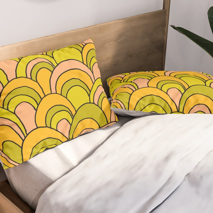 surfboard quiver 70s wallpaper dreams Pillow Sham Gallery Image 2