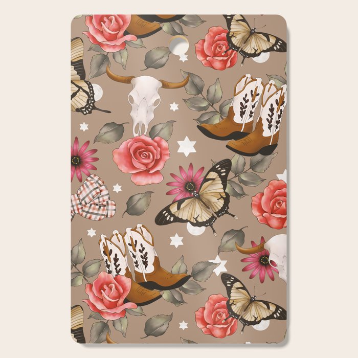 Cowboy Spirit Blooms Cutting Board Gallery Image 1