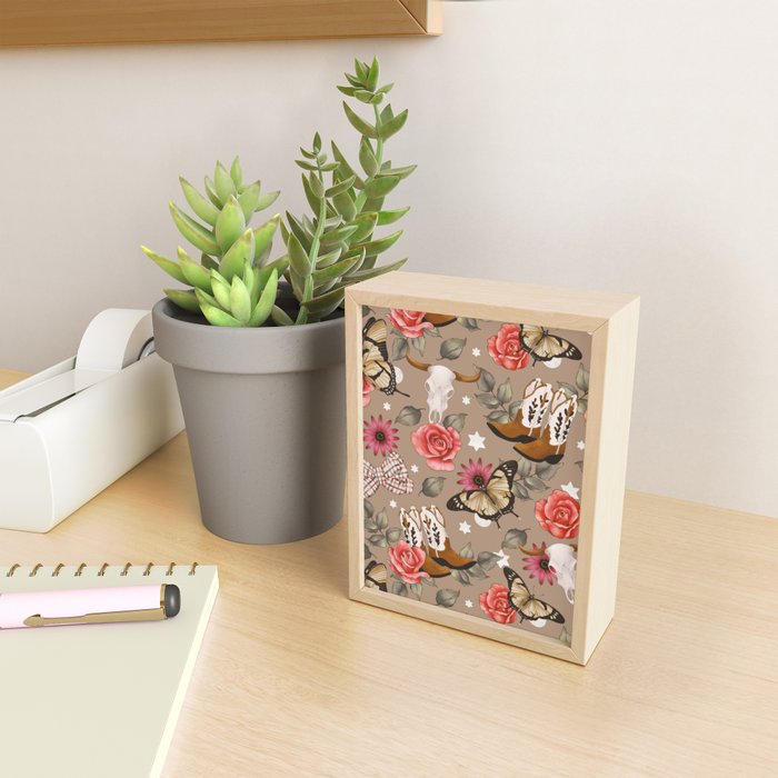 Cowboy Spirit Blooms Mini Art Print Gallery Image 2