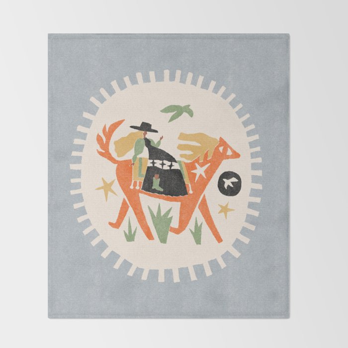 Desert Cowgirl Throw Blanket Gallery Image 2