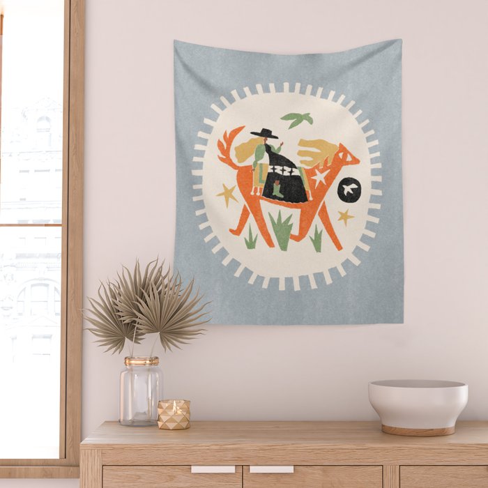 Desert Cowgirl Wall Tapestry Gallery Image 2