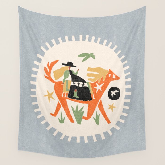 Desert Cowgirl Wall Tapestry Gallery Image 1