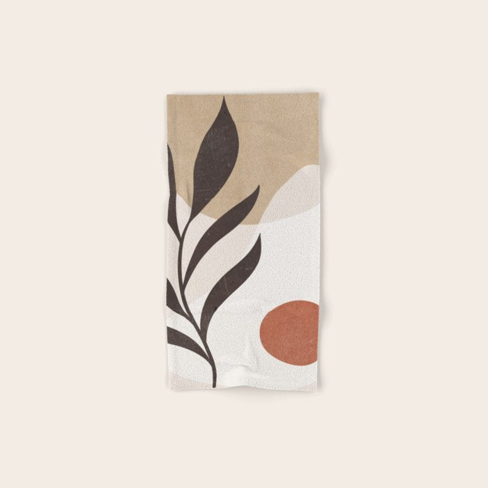 Minimal Abstract Art Plant 7 Bath Towel Gallery Image 1
