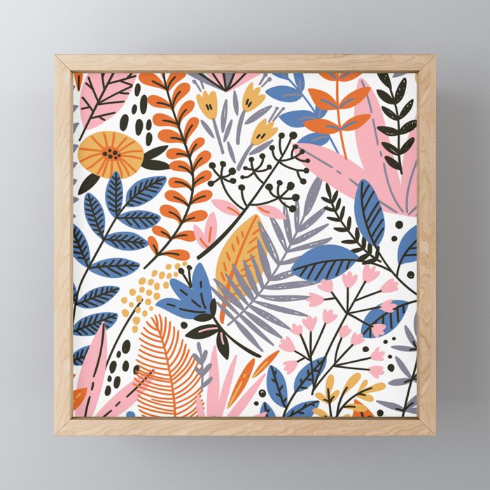 Colorful Jungle Garden Mini Art Print Gallery Image 1