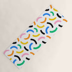 Colorful abstract brush stroke art pattern Yoga Mat Gallery Image 1