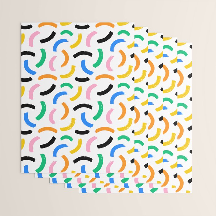 Colorful abstract brush stroke art pattern Wrapping Paper Gallery Image 3