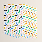 Colorful abstract brush stroke art pattern Wrapping Paper Gallery Image 3