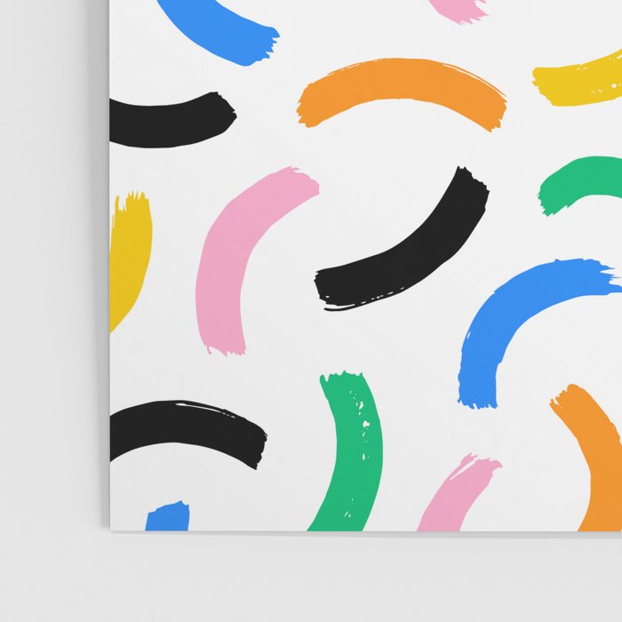 Colorful abstract brush stroke art pattern Poster Gallery Image 3
