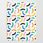 Colorful abstract brush stroke art pattern Poster Gallery Image 4