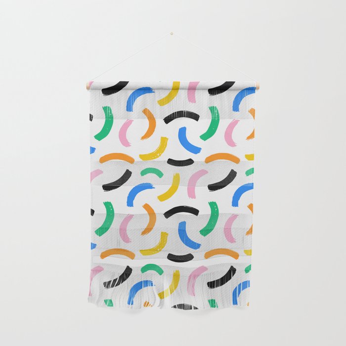 Colorful abstract brush stroke art pattern Wall Hanging Gallery Image 1