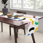 Colorful abstract brush stroke art pattern Table Runner Gallery Image 2