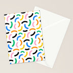 Colorful abstract brush stroke art pattern Stationery Card Gallery Image 2