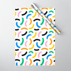 Colorful abstract brush stroke art pattern Wrapping Paper Gallery Image 1
