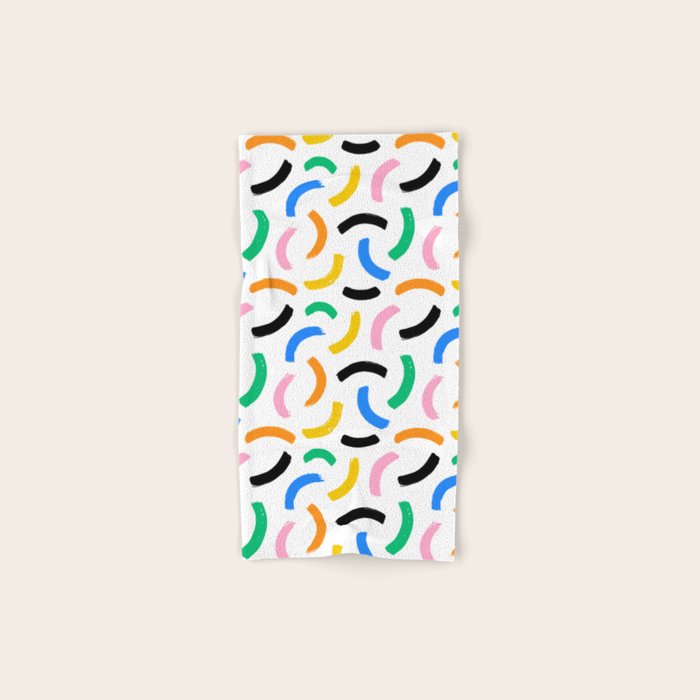 Colorful abstract brush stroke art pattern Bath Towel Gallery Image 1