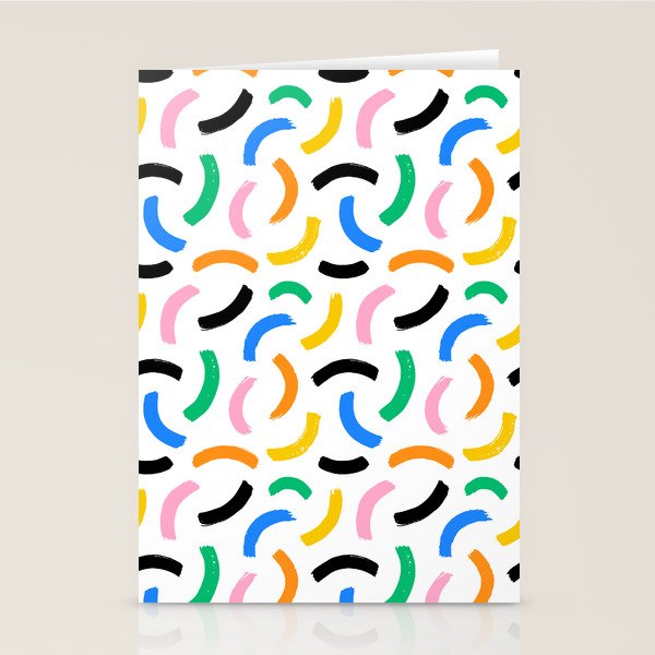 Colorful abstract brush stroke art pattern Stationery Card Gallery Image 1