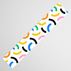 Colorful abstract brush stroke art pattern Table Runner Gallery Image 3