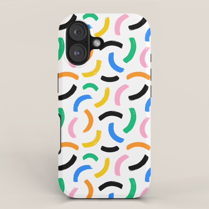 Colorful abstract brush stroke art pattern iPhone Case Gallery Image 1