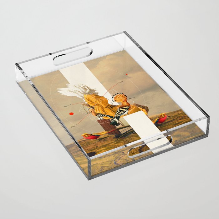 Yellow Echoes of Time Acrylic Tray Gallery Image 1