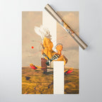 Yellow Echoes of Time Wrapping Paper Gallery Image 1