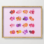 Flower goldfish - bright Serving Tray Gallery Image 1
