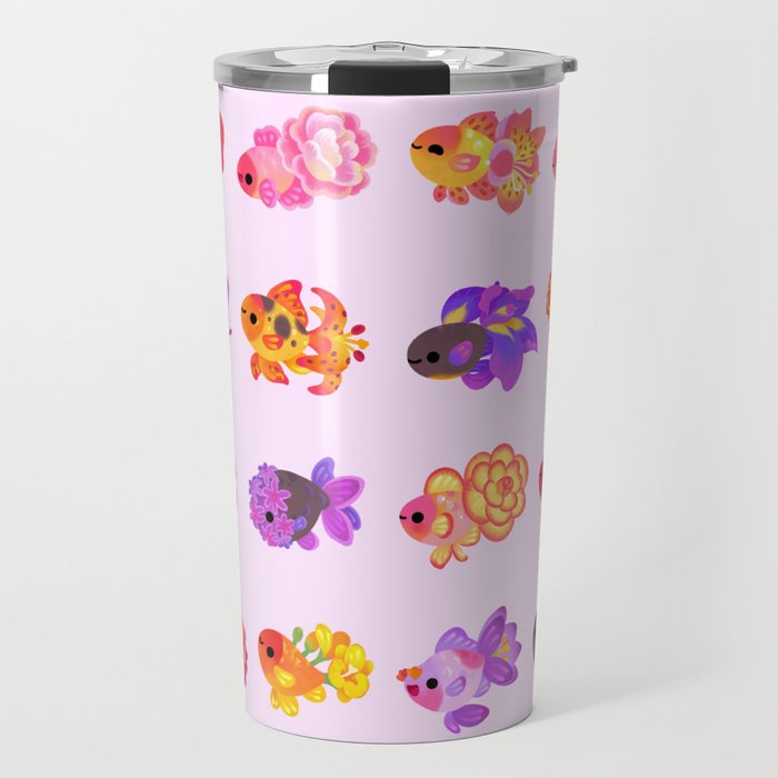 Flower goldfish - bright Travel Mug Gallery Image 1
