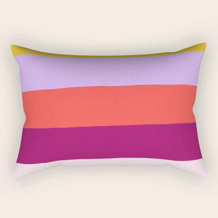 Sunset Stripes Rectangular Pillow Gallery Image 1