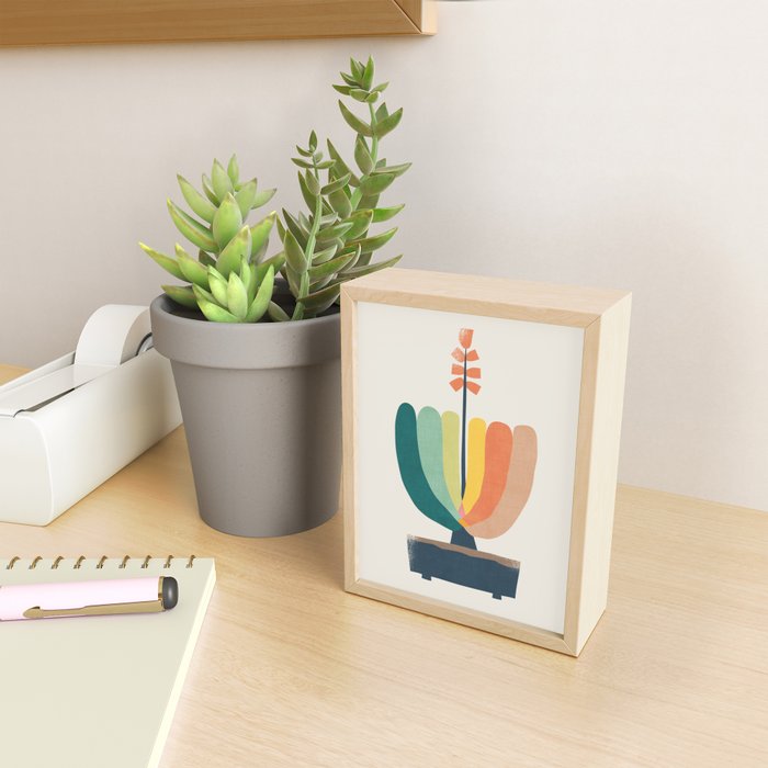 Whimsical aloe plicatilis succulent plant Mini Art Print Gallery Image 2