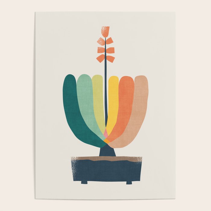 Whimsical aloe plicatilis succulent plant Poster Gallery Image 4