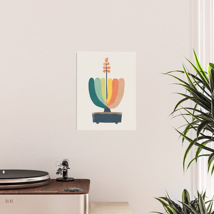 Whimsical aloe plicatilis succulent plant Poster Gallery Image 2