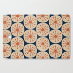 Atomic Dots Retro Geo Pattern in Mid Mid Orange, Beige, and Navy Blue Cutting Board Gallery Image 1