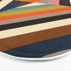 Mid Century Geometric Pattern Technicolor Diamond  Bath Mat Gallery Image 3