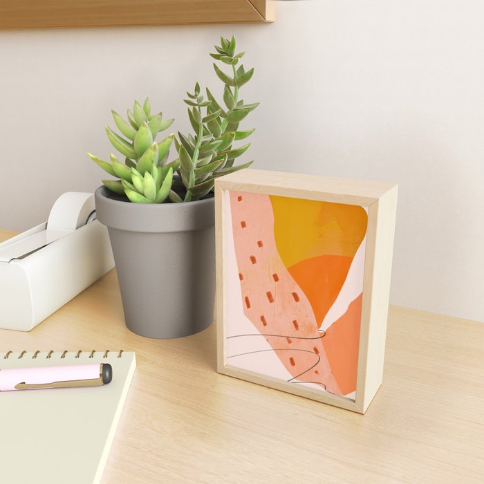 Abstract Sherbet Shapes Of Orange And Yellow. Mini Art Print Gallery Image 2