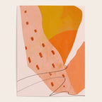 Abstract Sherbet Shapes Of Orange And Yellow. Poster Gallery Image 4