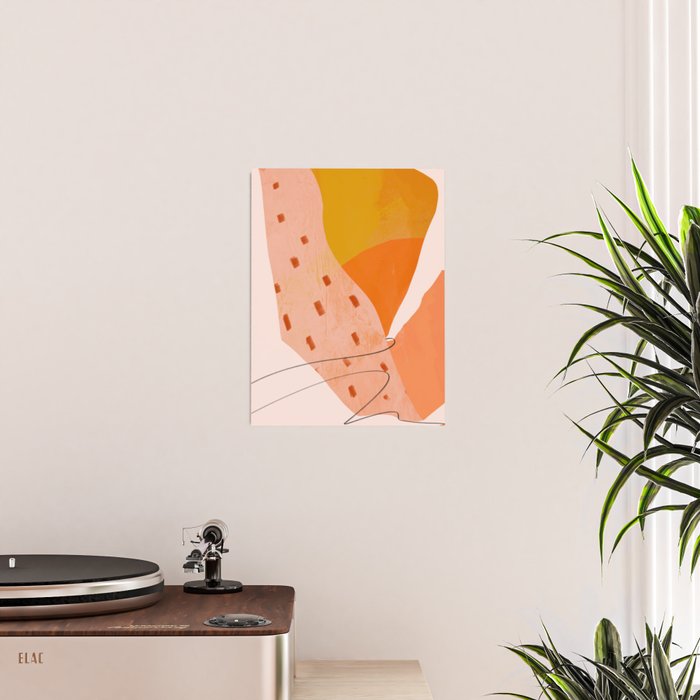 Abstract Sherbet Shapes Of Orange And Yellow. Poster Gallery Image 2