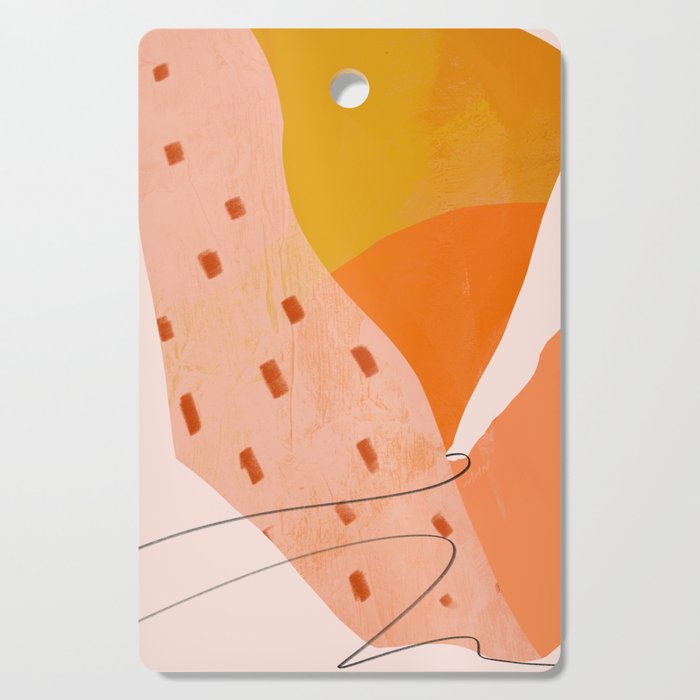 Abstract Sherbet Shapes Of Orange And Yellow. Cutting Board Gallery Image 1