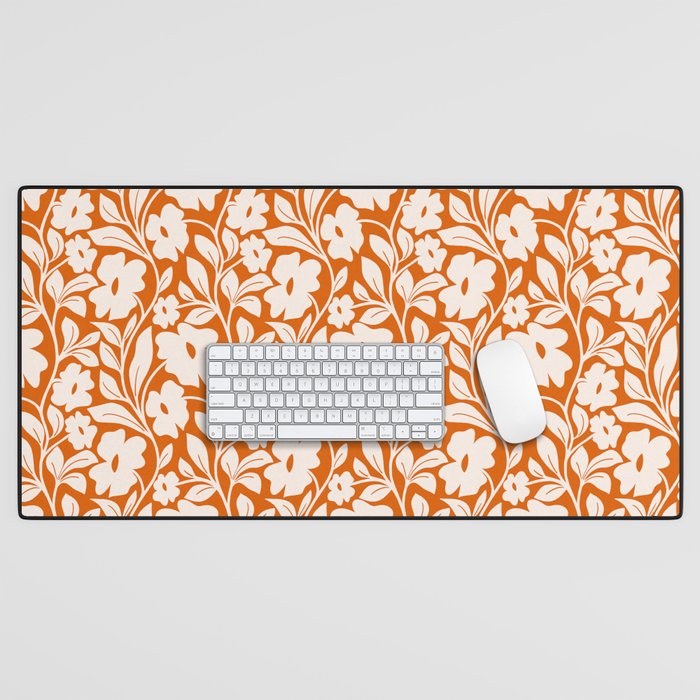 Tropical Vines Pattern - Terracotta Desk Mat Gallery Image 1