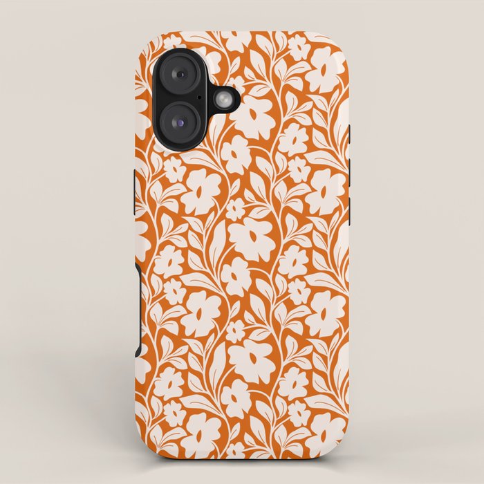 Tropical Vines Pattern - Terracotta iPhone Case Gallery Image 1